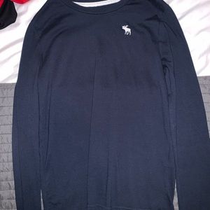 boys navy blue Long sleeve T-shirt